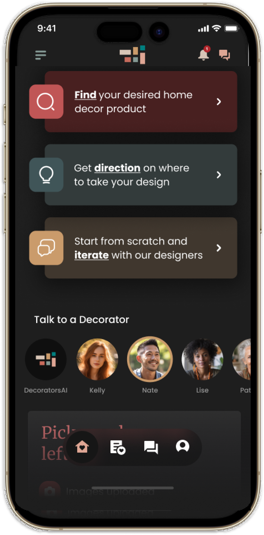 decorators ai mobile view